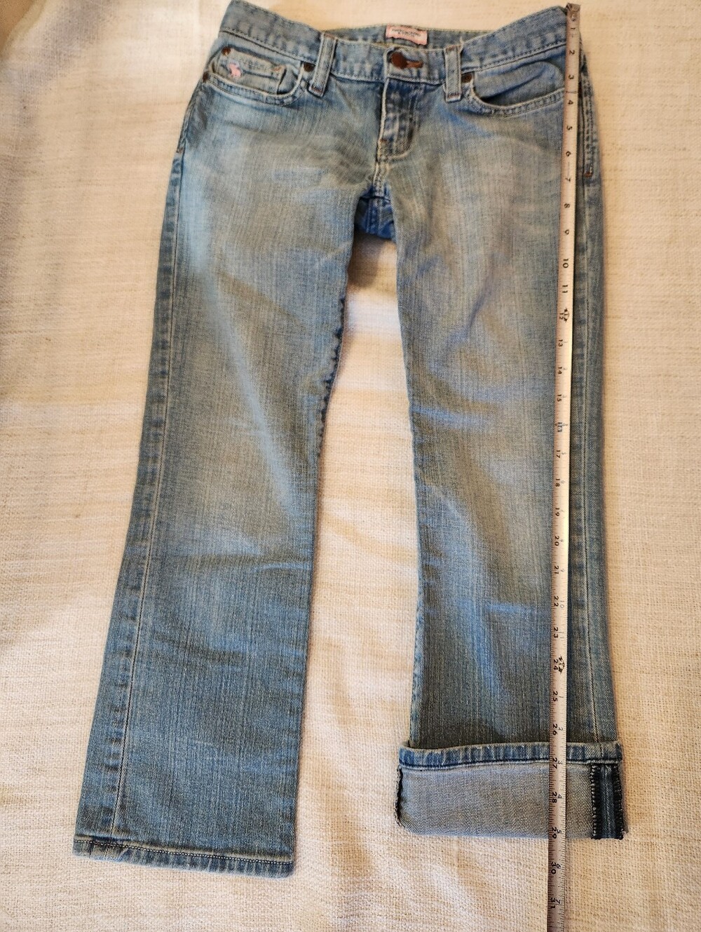 Abercrombie & Fitch Denim Ankle Cropped Style Jeans with Pink Label - Picture 5 of 7